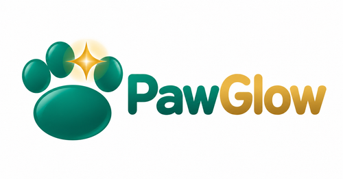 PawGlow — logo officiel vert émeraude et or